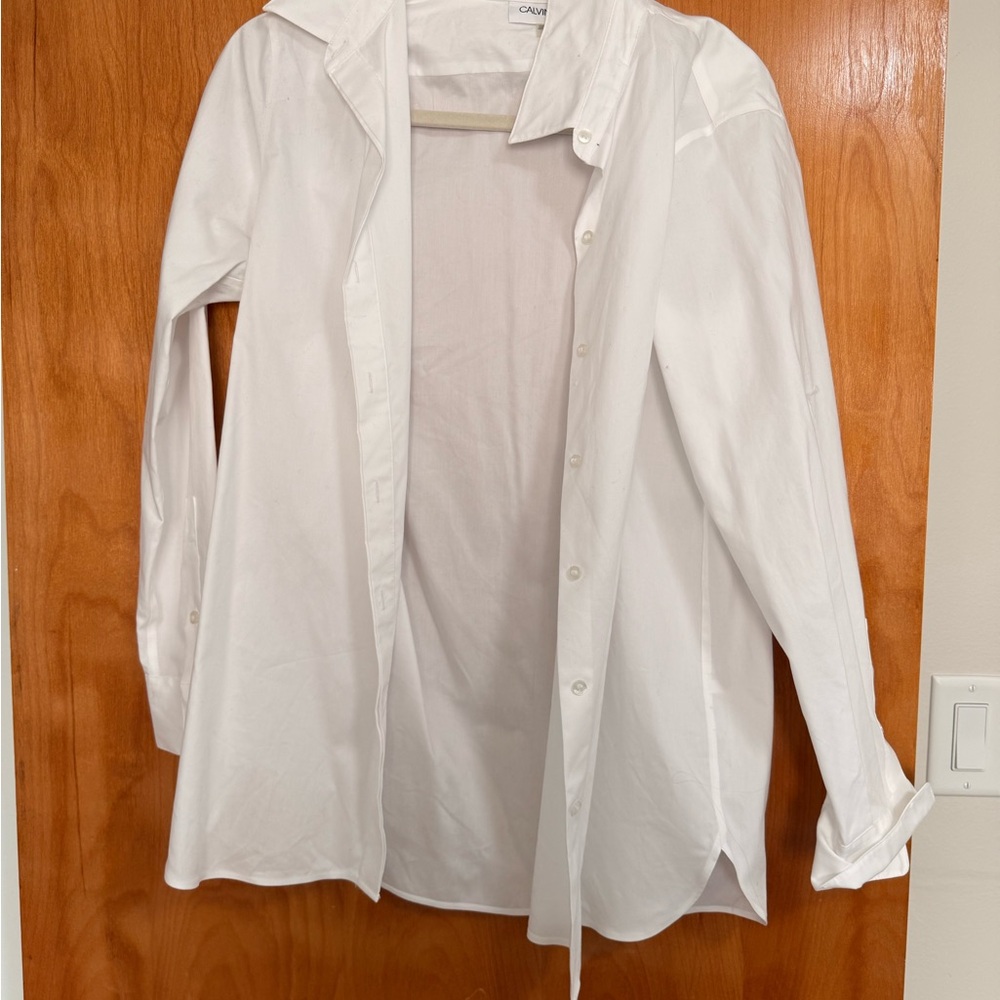Calvin Klein White Button-Down Shirt